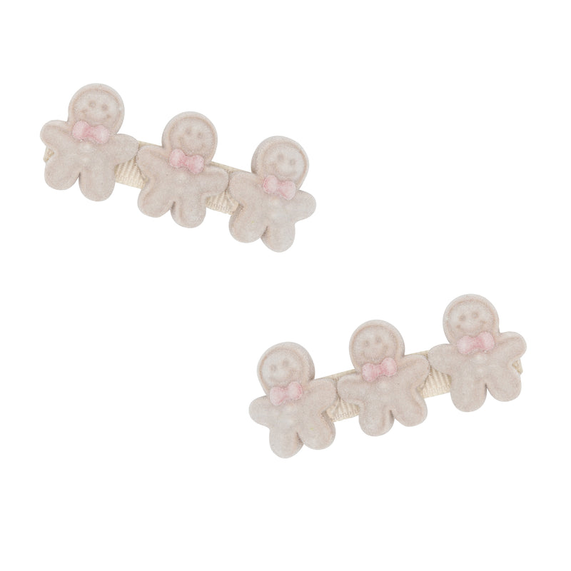 2PK NOVELTY CLIPS: gingerbread friends