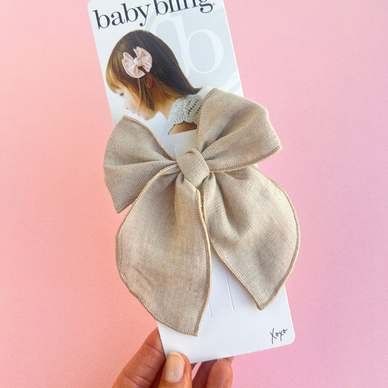 BELLE CLIP: sand linen