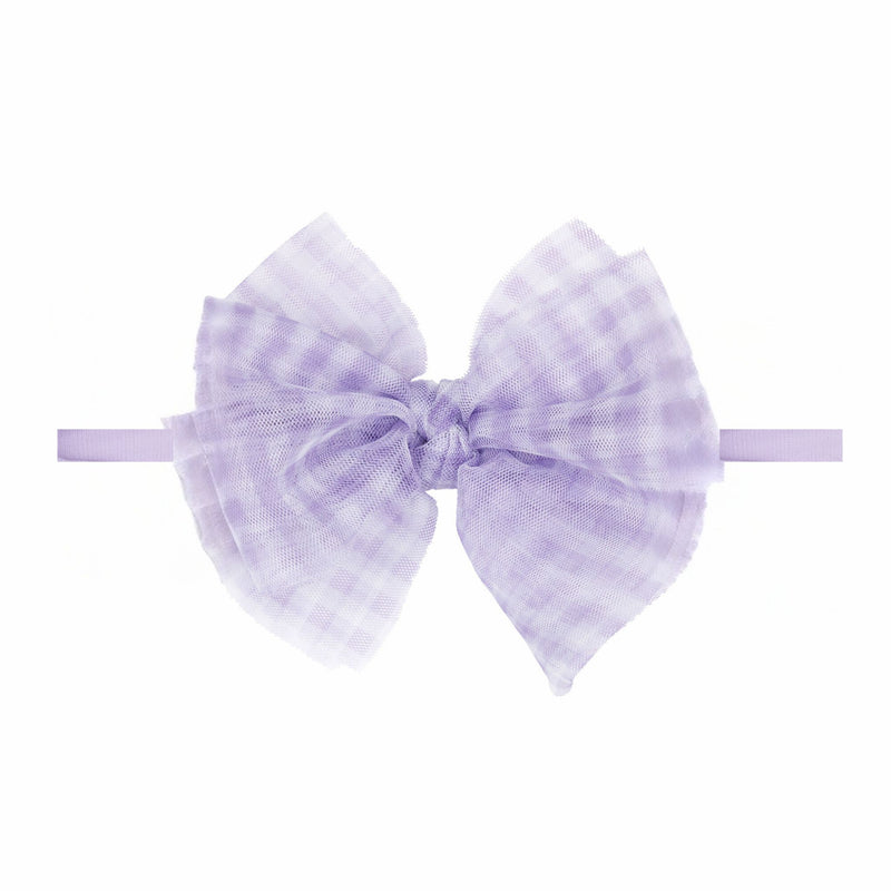 TULLE FAB SKINNY: light orchid gingham