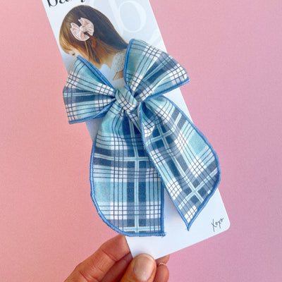 BELLE CLIP: denim plaid