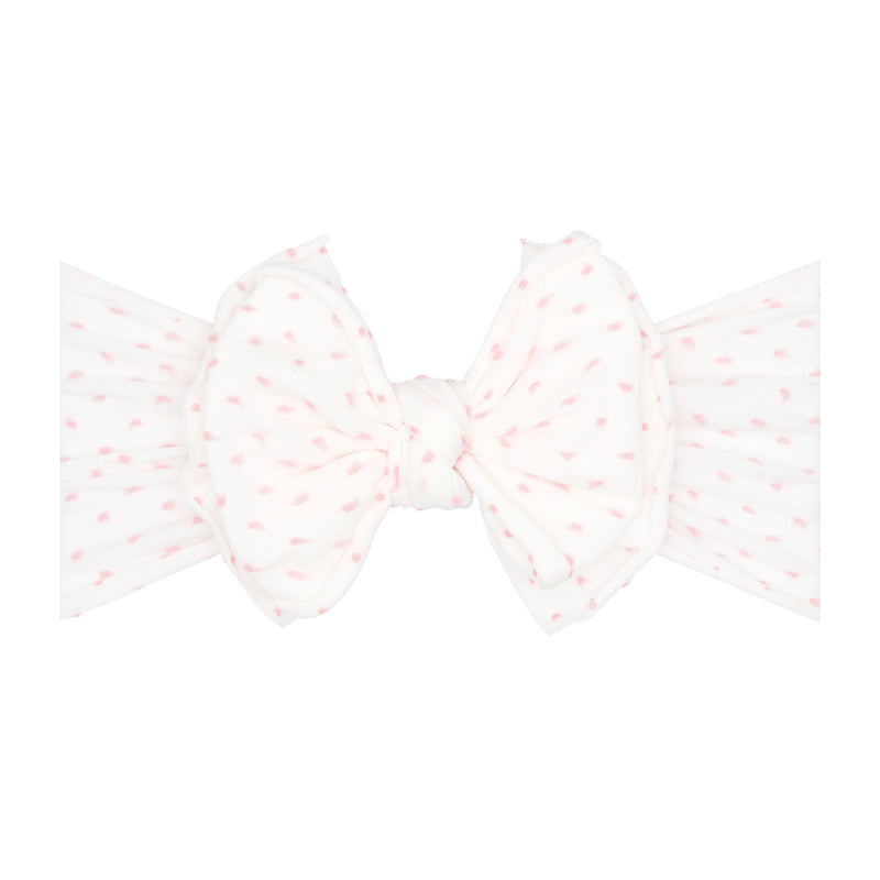 FAB-BOW-LOUS®: white/pink shabby dot