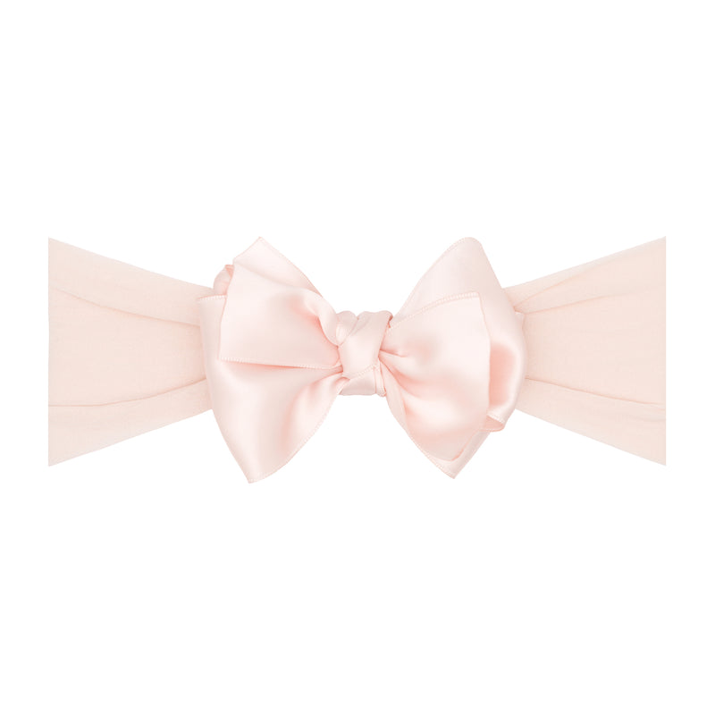 SATIN SMALL CLASSIC BOW: rose bud