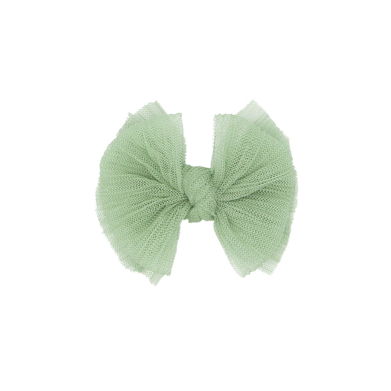 TULLE FAB CLIP: pleated sage