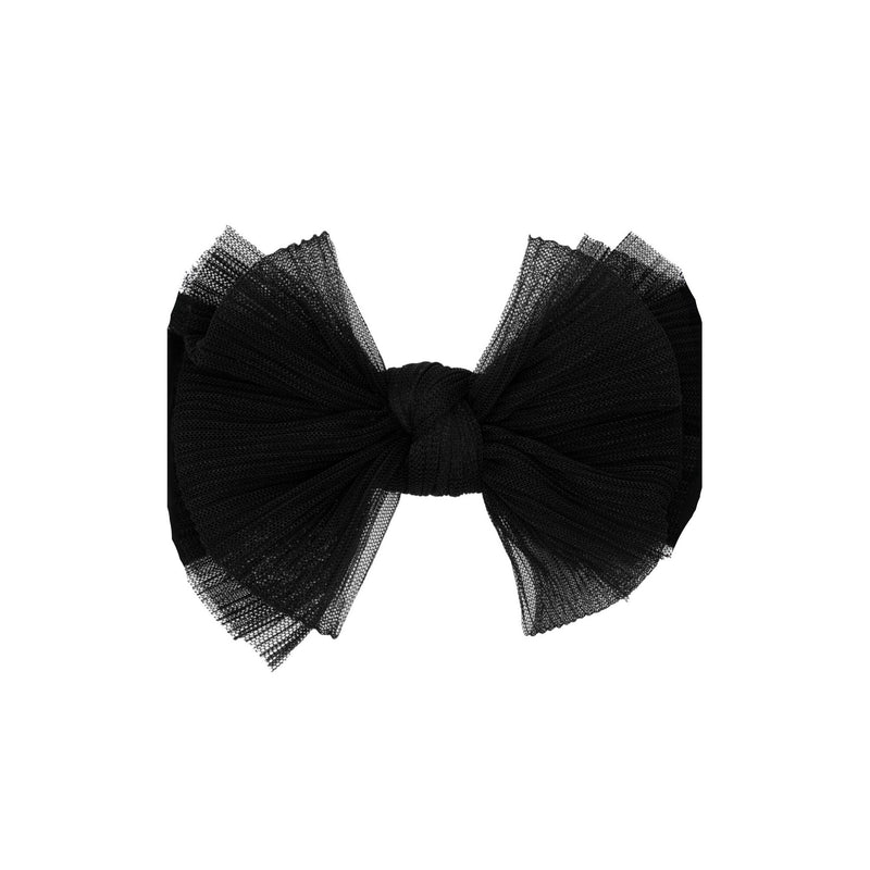 TULLE FAB CLIP: pleated black