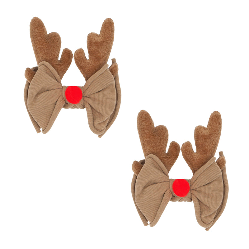 2PK NOVELTY BABY FAB CLIPS: rudolph