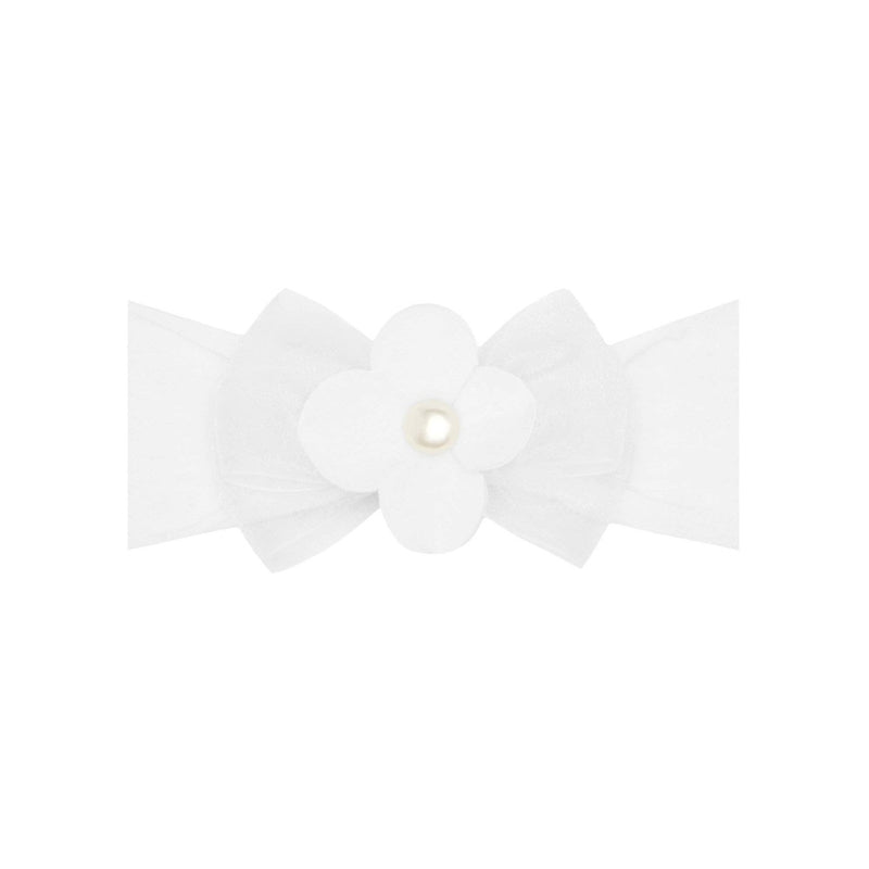 CLASSIC PEARL SMALL: white-Baby Bling Bows