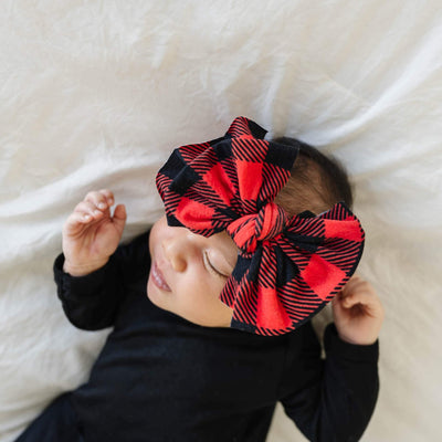 Soft Printed Nylon Headband Fab-bow-lous One Size: lumberjack-Baby Bling Bows