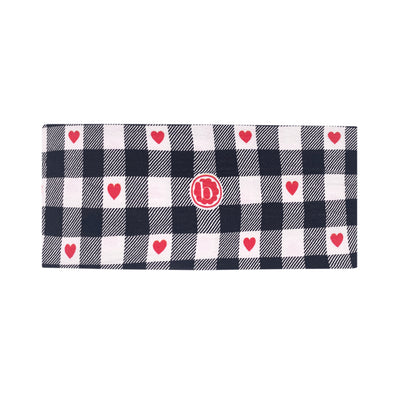 PRINTED KNOT: plaid heart