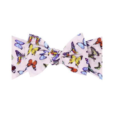 PRINTED KNOT: papillon-Baby Bling Bows