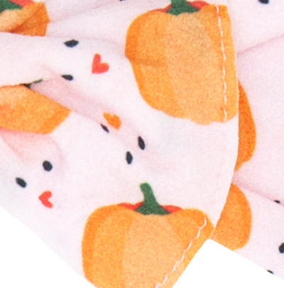 PRINTED TIED HARD HEADBAND: pumpkin