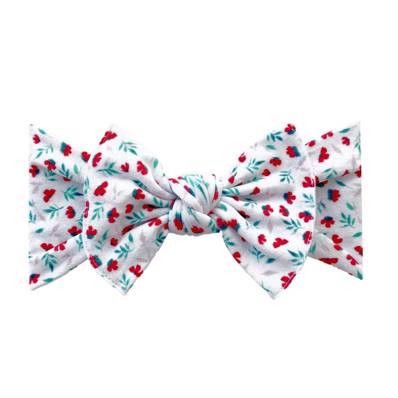 Soft Printed Nylon Headband KNOT One Size: carnation-Baby Bling Bows