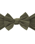 Soft Nylon Headband Classic Knot One Size: army green-Baby Bling Bows