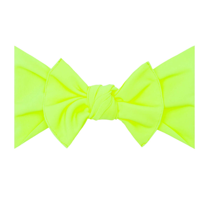 Soft Nylon/Spandex Headband Splash KNOT One Size: neon yellow-Baby Bling Bows